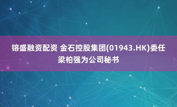 镕盛融资配资 金石控股集团(01943.HK)委任梁柏强为公司秘书